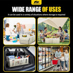 Car Trunk Organizer - 70L Collapsible Trunk Organizer with Reinforced Handles for Groceries, Car Storage Organizers for SUV Auto Truck Van with Non Slip Bottom (White)