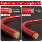 4 Gauge Dual Amp Wiring Kit Make Connections and Bring Power to Your Radio,Subwoofers and Speakers