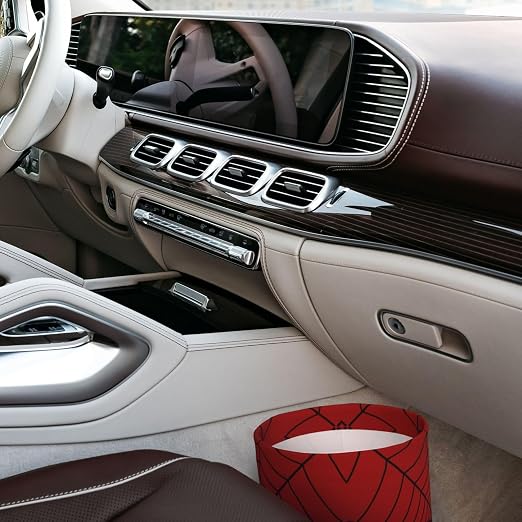 Red Spider Web Car Trash Can Small Portable Car Garbage Bag for Back Front Seat RV's Camping Accessories