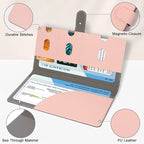 Vehicle Glove Box Organizer - Car Document Holder for Cards, Driver License & Essential Documents, JD-Rose Gold