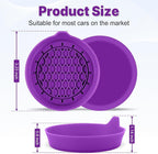 Car Cup Holder Coaster, Silicone Cup Holder Insert, Universal Non-Slip Cup Holders, Car Accessories Interior for Women and Man 4 Pack Purple