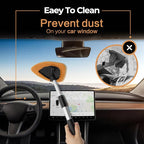 Windshield Cleaner Tool 22.5" L - Car Interior&Exterior Window Cleaning Kit with Extendable Handle&4 Microfiber Pads and Thick Large Wash Sponge,Auto Glass Wiper Brush Kit for Cars Home (7pcs Orange)
