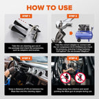Tornado Car Cleaning Gun Interior Dryer Air Blow Gun, Automotive Tool Car Detailing Supplies High Pressure Air Gun, Car Detailing Cleaner Kit for Car Quickly Blasts Dirt and Dust Works with Air