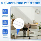 Clear Edge Trim, 9.8Ft Silicone U Channel Edge Protector, Edges Guards Fits 25/32"-13/16" for Car Doors Sheet Metal Parts (1" W x 9/16" H)