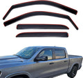 in Channel Rain Guards Window Visors for 2019-2025 Dodge Ram 1500 Crew Cab,Side Vent Window Deflectors Vent Visors Shade for Dodge Ram 1500 Crew Cab 19-25,Truck Accessories-4pcs