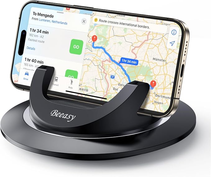 Dashboard Cell Phone Holder for Your Car, Car Phone Holder with 360°Rotatable Silicone Non-Slip, Universal Car Phone Mount for iPhone 17/16/15/14,Samsung, Google Pixel, All Smartphones and GPS