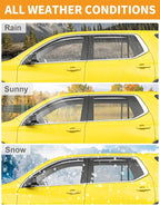 in-Channel Window Rain Guards Fit for Chevy Traverse 2018-2023 Rain Guards Extra Durable Chevrolet Traverse Window Deflectors Visors Vent Visors Vent Shades Car Accessories -4 pcs