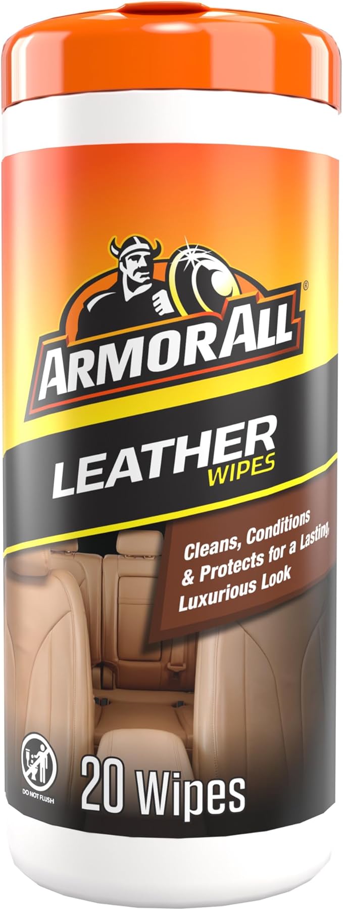 Interior Cleaner Car Leather Wipes by, For Cleaning Cars, Trucks and Motorcycles, 20 Count