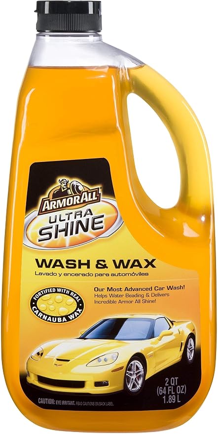 Ultra Shine Car Wash and Car Wax, Cleaning Fluid for Cars, Trucks, Motorcycles, 64 Fl Oz Each (Pack of 4)
