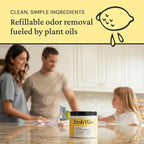 Lemon Odor Removing Gel, 15 oz., Pack of 2 - Safer Odor Absorbers for Home, Natural Plant-Based Odor Eliminator, Every 15 oz. lasts 30-60 Days, For Cooking, Trash & Pets