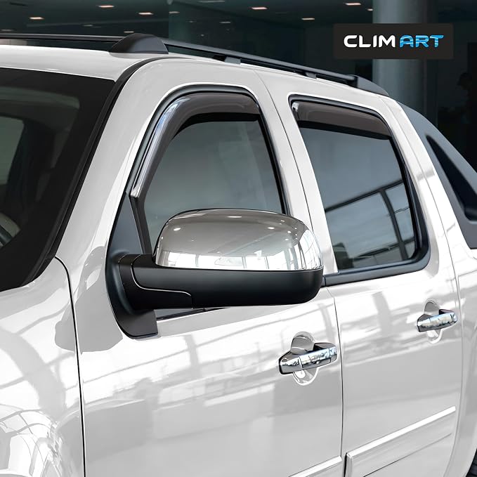 in-Channel Incredibly Durable Rain Guards for Chevrolet (Chevy) Avalanche 2007-2013, Original Window Deflectors, Vent Window Visors, Vent Deflector, 4 pcs. - 607179