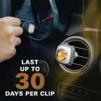 Hawaiian Scent Car Air Freshener Vent Clip 6 Ct, Long Lasting | Up to 180 days, Natural Essential Oil Car Fragrance for Women and Men, Odor Eliminator - 4ml Each