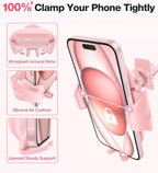 Pink Phone Holder for Your Car [ Sturdy & Secure ] Air Vent Phone Mount for Car Hands Free Easy Clamp Cradle in Vehicle for iPhone Samsung Android Smartphone, Pink Car Accessories