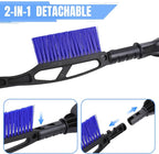 Snow Brush & Ice Scraper, 2 in 1 Detachable Ice Scrapers for Car Windshield Window, Heavy Duty Vehicle Snow Removal Tool with Grip Handle for Cars Trucks SUVs, Winter Car Accessories (Blue)