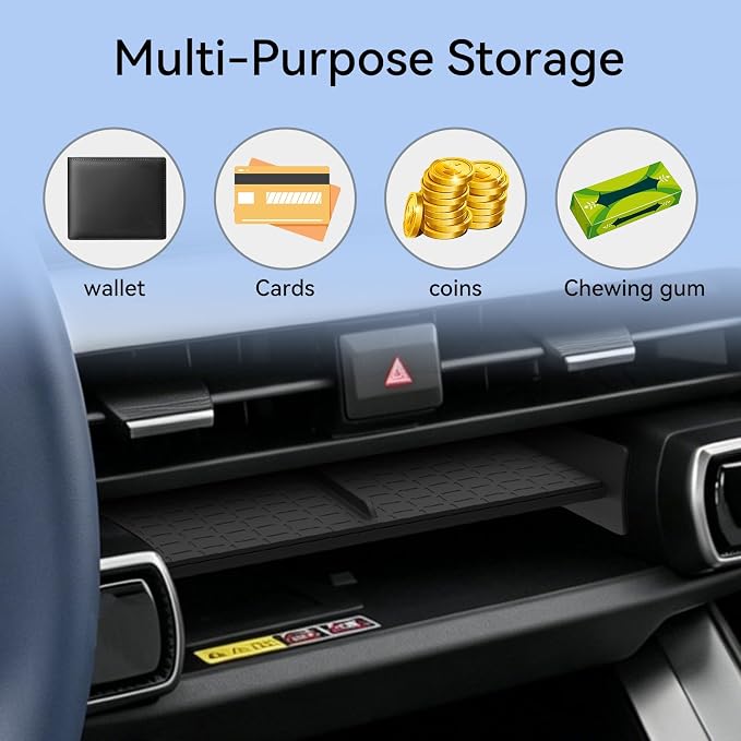 Center Console Organizer for Toyota RAV4 2026 Central Control Storage Box Insert Tray ABS and PVC Interior Auto Accessories Black 2PCS/Set