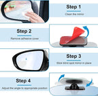 4 Pack Blind Spot Mirrors for Car, Frameless Side Mirror Blindspot Convex HD Glass Car Accessories, Side View Mirror Blindspot with Wide Angle Adjustable Stick for Cars, SUV and Trucks
