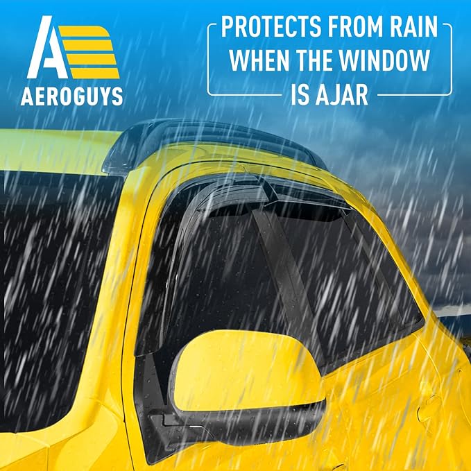 Extra Durable Window Deflectors Tape-On Window Visors Rain Guards Fit for Mitsubishi Outlander Sport 2011-2026, Sun Visors, Wind Vent for Shades, Exterior Car Accessories - 4pcs. AG0820