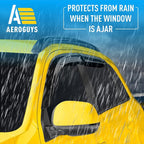 Extra Durable Window Deflectors Tape-On Window Visors Rain Guards Fit for Mitsubishi Outlander Sport 2011-2026, Sun Visors, Wind Vent for Shades, Exterior Car Accessories - 4pcs. AG0820