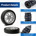 21 PCS Tire Repair Rubber Nail Kit, Premium Spiral Screw-in Tire Plugs with 2 Sizes, Emergency Roadside Flat Tire Fix Tool for Car Truck Motorcycle Tractor ATV SUV (20 PCS + 1PC Screwdriver)