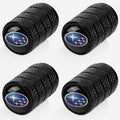 4pcs Tire Valve Stem Caps, Compatible with Subaru Series Stem Cap Universal Car Air Cover Car Accessories for Cars, SUV, Truck, Motorcycles （Black）