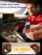 215W Retractable USB-C Car Charger, [PD 65W Laptop Fast Charging] 4 in 1 Cigarette Lighter Adapter, Socket Splitter with Multi Port, 12V Car USB Charger Adapter for iPhone 17 Pro Max, MacBook, GPS
