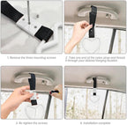2 Pcs Heart Shaped Car Handle Strap – JD M Drift Charm Rear Bumper Warning Ring Decor for Car Interior Exterior, Subway Bus Handle Accessory, Cute Heart Car Decor Gift for Drivers (White)