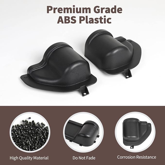 Front & Rear Door Side Insert Storage Box, Door Organizer Pockets Fit for 2018-2026 Jeep Wrangler JL JLU & Gladiator JT, 4Pcs Black Cup Holder Interior Storage Expansion Accessories