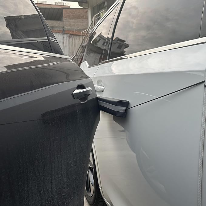 Magnetic Removable Car Door Dent Protector PU Leather Car Door Ding Protector Ding Bumper Guard for Vehicles Black(Pack of 2)