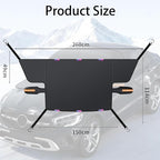 Windshield Cover for Ice and Snow, Winter Summer Sunshade with Thickened 600D Oxford Fabric, Universal Car Frost Shield Snow Cover Windshield Protector Yellow Earmuffs with Four Straps