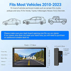 Car Accessories 7" HD Double Din Car Stereo with Carplay & Android Auto, 2+64G CarAudio Receivers Featuring Voice Control, Backup Camera,Bluetooth, GPS Navigation, Built-in 14Band DSP EQ