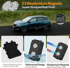 2Pack Magnetic Key Box, Hide A Key Holder, Under Car Magnetic Key Storage, Waterproof Hidden Key Box for Outside, Car Key Hider Magnet for Vehicles Travel (MM1-2, Regular)
