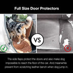 56"Wx60"L Dog Car Seat Cover for SUV & Truck, Heavy Duty 900D Waterproof Pet Hammock with Mesh Window, Odorless Scratchproof Backseat Protector for Large Dogs, Fit Model Y, F-150, RAV4 - Brown