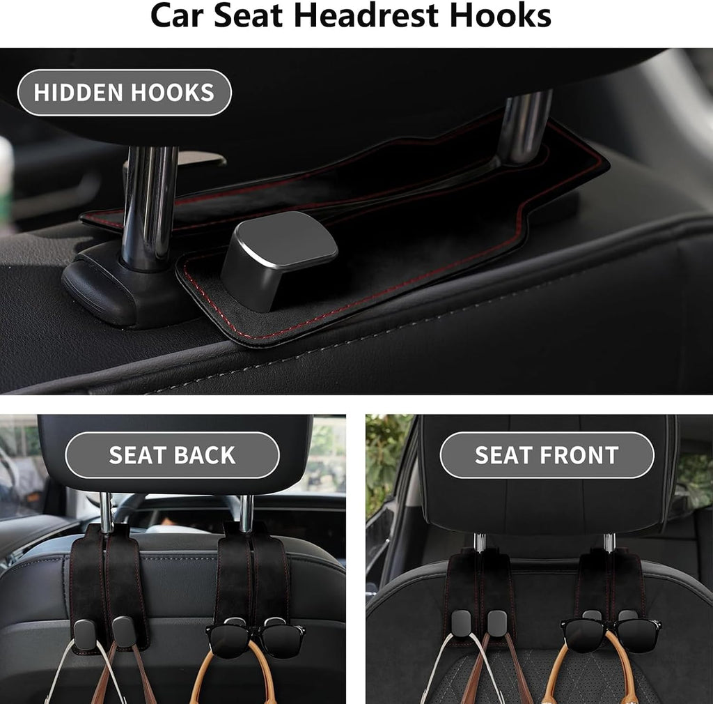 Headrest Storage Hooks (2-Pack) — Backseat Purse & Bag Holder