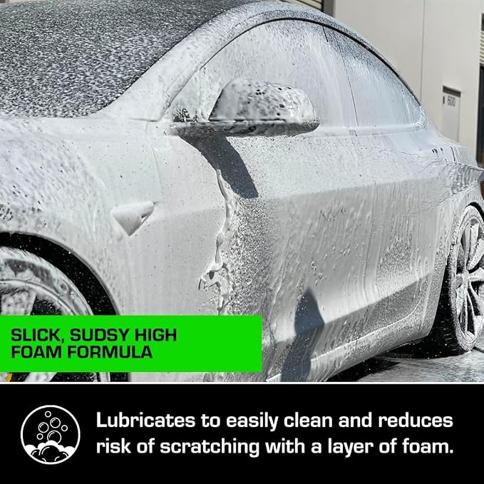 Ceramic Car Shampoo - Slick Car Wash Soap for Ceramic Coatings - pH-Balanced Car Wash Shampoo - Adds Hydrophobic Protection | Enhances Coatings, Waxes or Sealants | Incredible Shine (16oz - 2 Pack)