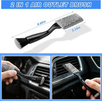 Car Interior Cleaning Kit - Windshield Cleaner Tool, 3 Graded Boar Brushes, Double Head AC Vent Shutter Brush, Towels, Duster, Car Interior Detailing Kit for RVs, Truck, Trailer