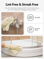 Microfiber Cleaning Cloth Roll -40 Pack, Tear Away Microfiber Towels, 12" x 12", Reusable, Washable, Scratch Free, Ultra Absorbent Dishcloth for All-Around Cleaning Supplies (Beige)