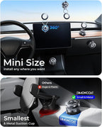 2-Pack【Upgraded】 for Magsafe Car Mount [119+LBS Suction & Metal] 360° Adjustable Magnetic Phone Holders for Your Car Cell Phone Vacuum Mount for Car Accessories for iPhone 17 16 Pro Max 15