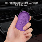 ME.FAN Car Coasters for Cup Holders [4 Pack] - 2.75In Silicone Auto Mug Mats - Universal Non-Slip Recessed Car Interior AccessoriesDeep Purple