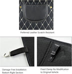 Childproof Back Kick Pad Scratch Protector Leather Storage Pockets for Family Travel Kick Mat