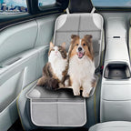 Car Seat Protector for Child Car Seat, Durable 600D Fabric Waterproof Car Seat Cover with Thick Pad Non-Slip Backing，No Imprints (Silver Gray-1 pc)