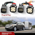 4 Pin Trailer Wiring Harness Kit 56120 Vehicle Connect Plug OEM Compatible Custom for 2011 2012 2013 2014 Ford Edge Limited SE SEL Sport Simple Fit Tow Hitch Accessories