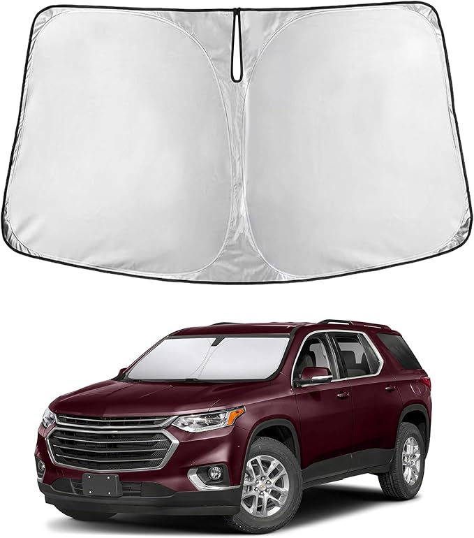 Windshield Sunshade Compatible for Chevrolet Traverse 2018-2024 2025 2026, Sun Visor for Front Windshield & Window Sun Shade Cover, UV Heat Blocker & Protector, Car Accessories