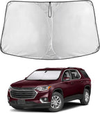 Windshield Sunshade Compatible for Chevrolet Traverse 2018-2024 2025 2026, Sun Visor for Front Windshield & Window Sun Shade Cover, UV Heat Blocker & Protector, Car Accessories