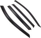 WD2-809 Dark Smoke 4 Pcs Set Window Visor (Outside Mount) Deflector Rain Guard Compatible with 2013-2016 Infiniti QX60