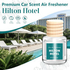 Premium Scent Car Air Freshener, 6 Pack Hotel Scent Collection Diffuser Set, Long Lasting Luxury Fragrance Essential Oil Aromatherapy, Hanging Air Freshener for Car Interior Accessories Unisex