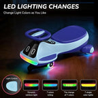 12V Electric Wiggle Car for Kids with Pedal, Display, Rechargeable Battery, LED Light, Bluetooth, Light-Up Wheels, Anti-Rollover, 2 Speeds, Ride on Toys, Birthday Gifts for Age 3+, 150Lbs