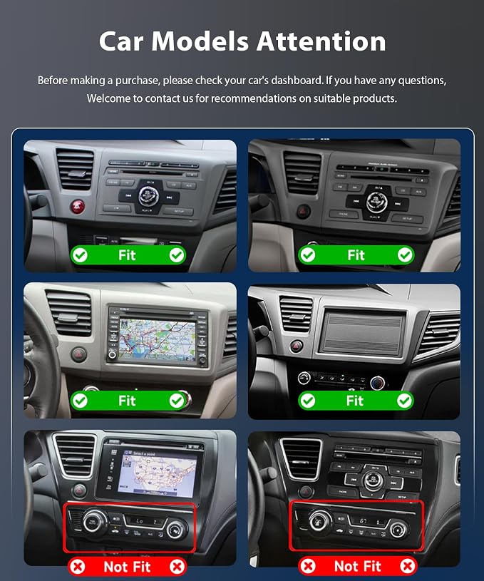 6+128G Car Stereo for Honda Civic 2012 2013 2014 2015 8Core Wireless Carplay Android Auto,9" IPS Touch Screen Radio, Android/GPS/WiFi/FM AM RDS/32EQ/BT5.0/SWC/Backup Camera for Honda Civic Radio