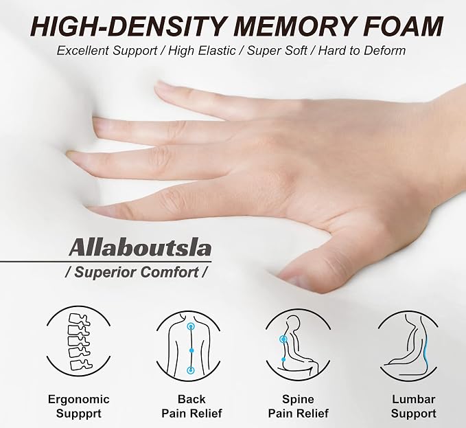 Car Seat Cushion, Car Seat Cushions for Long Driving | Comfortable Memory Foam Driver Seat Cushion, Automotive Seat Cushions, Butt Pillow for Car,Truck, Office Chair, Black
