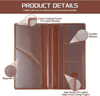 2Pack Car Registration and Insurance Holder,Car Document Holder for Cards License with Magnetic Shut,Vehicle Glove Box Car Organizer for Documents, Cards, License(Brown)