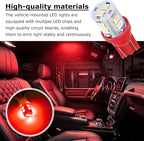 24PCS LED Interior Car Lights, T10 31mm 41mm Dome Bulb Kit, Red | 194 168 2825 DE3175 578 sockets, alloy PCB, output for map trunk license tag, plug in, automotive accessories